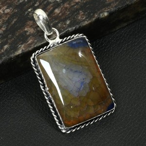 Solar Agate Gemstone Ethnic Handmade Pendant Jewelry For Unisex 2.2" AP-30470