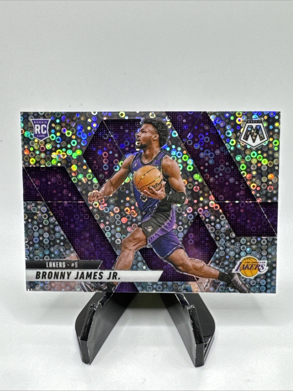 2024-25 Panini Mosaic - Bronny James #214 Fast Break Silver Mosaic Prizm (RC)
