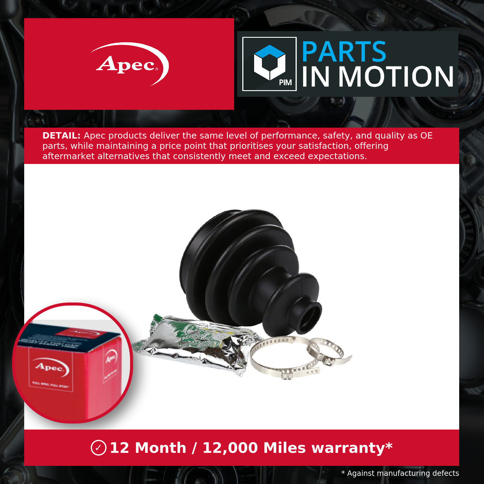 CV Joint Boot fits TOYOTA RAV4 1.8 2.0 2.0D 2.2D 00 to 13 C.V. Driveshaft Gaiter - Image 10