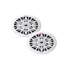Pyle 6x9 Inch 260W Water Resistant Marine Speakers, White 1 Pair Open Box