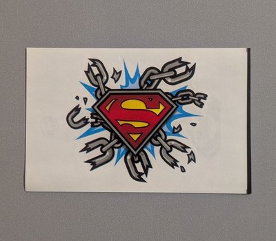 Superman Logo Vending Sticker - DC Series 3 - Comic Superhero Breaking Chains