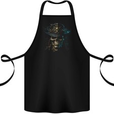 Premier PR102 Tablier Col Roulé en Coton Bio 100% Noir Motif Tête De Mort