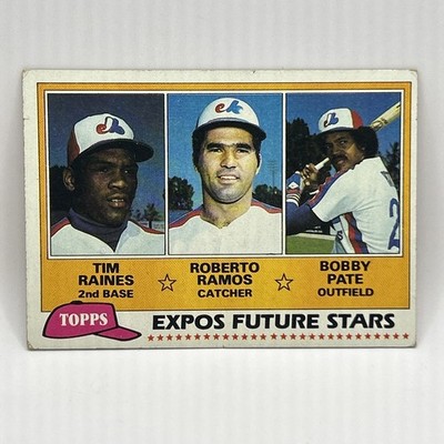 Tim Raines Rookie Card Insert 1981 Topps Baseball Card #479 Near Mint