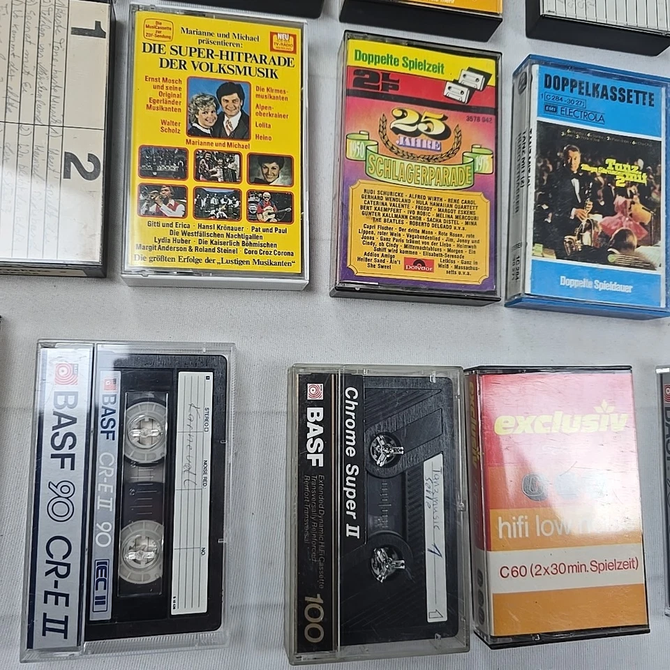 Konvolut 30 Musikkassetten (MCs) – Schlager, Volksmusik, Swing, Aufnahmen – BASF - Bild 4 von 4