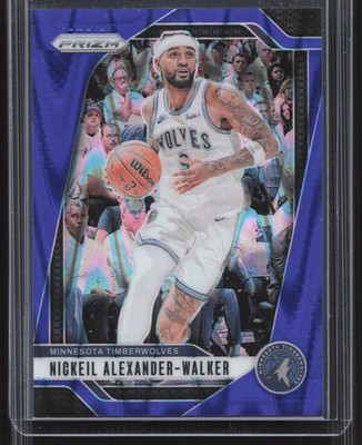 2024-25 Panini Prizm #135 Nickeil Alexander-Walker Prizms Blue Seismic #/99