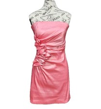 Vtg Jessica McClintock for Gunne Sax Bodycon Dress 9 Strapless Prom Cocktail