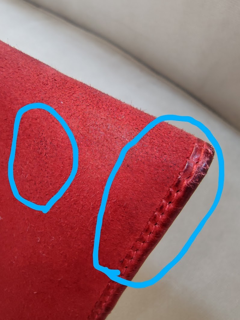 Fendi Long Wallet Purse Suede Red Authentic 455T0410 thumbnail 22