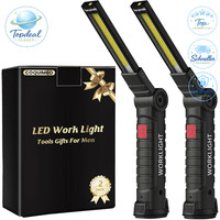 Werkstattlampe Led Schwarz 2 StüCk Mit Magnet Haken Arbeitsleuchte Geschenk Papa