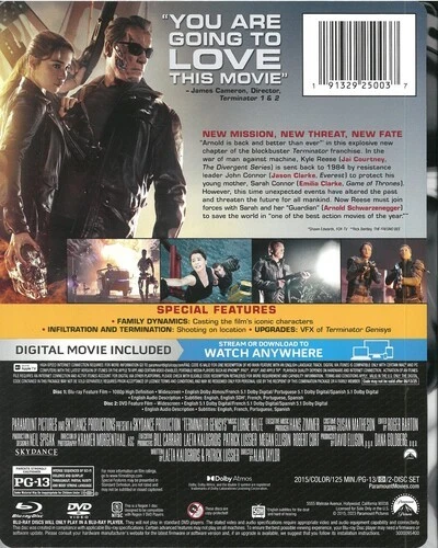 Terminator Genisys (Steelbook) [Used Very Good Blu-ray] With DVD, Steelbook, D - Image 2 of 3