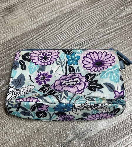 Vera Bradley Penelopes Garden 8x5” Zip Top Travel Makeup Pouch - Afbeelding 8 van 12