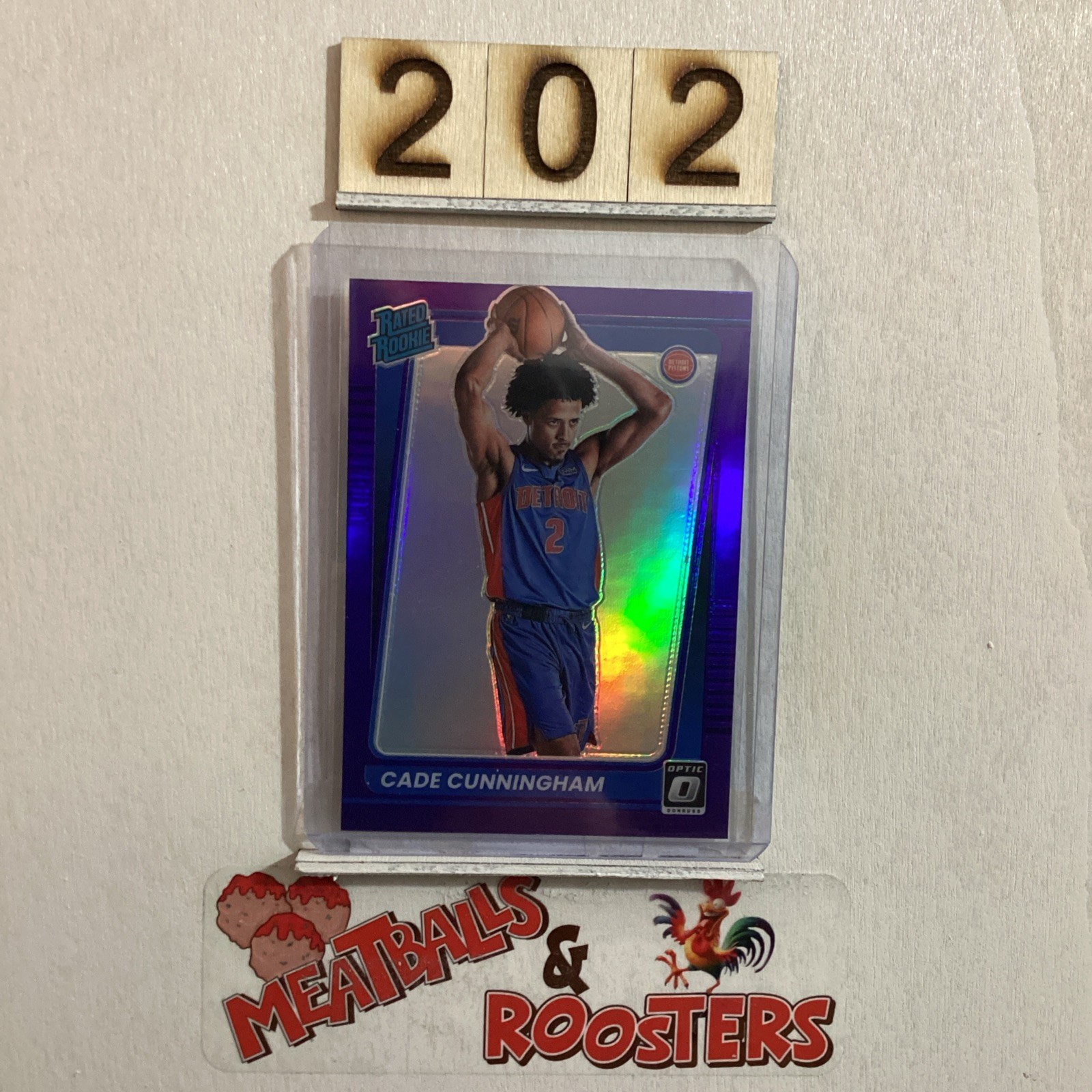 2021-22 Donruss Optic Cade Cunningham #161 Rated Rookie Purple Prizm