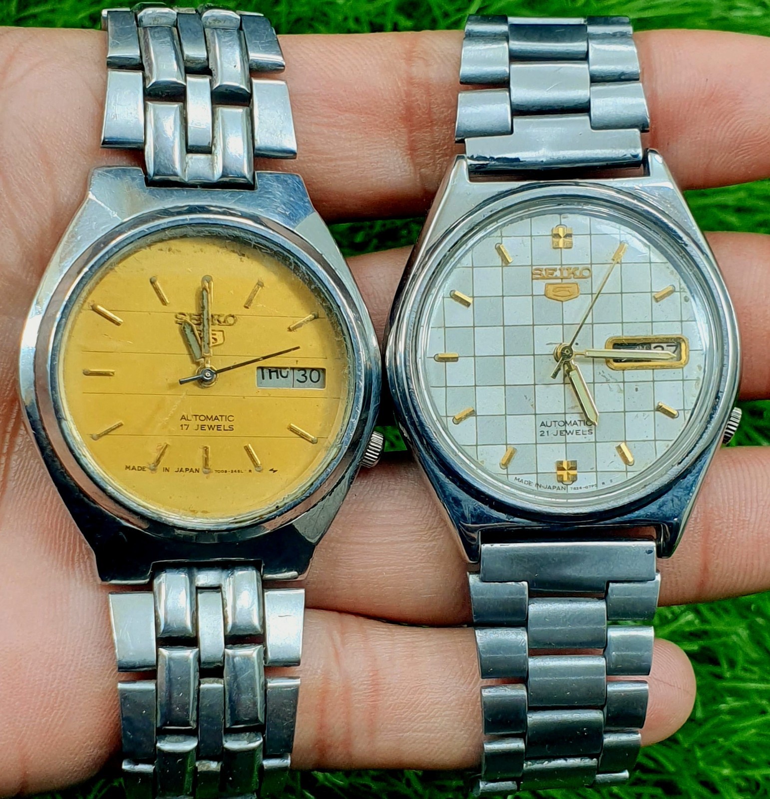 Vintage Two 5 Japan Of Men Watch Made Lot Day Automatic Seiko 17/21 Jewels Date - VintageWatches.PK Vintage Two 5 Japan Of Men Watch Made Lot Day Automatic Seiko 17/21 Jewels Date - vintagewatches.pk