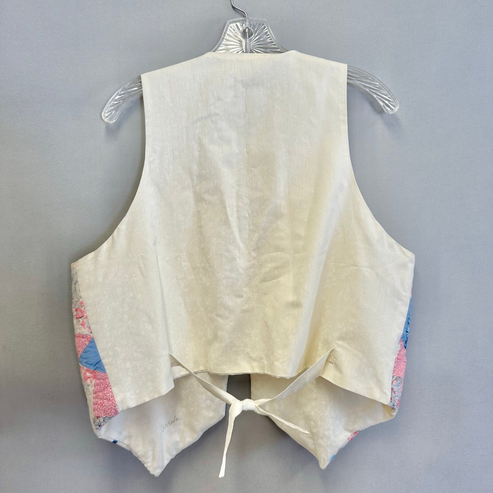 Quilted wedding ring patchwork vest handmade size… - image 13