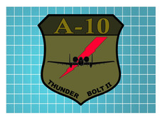 A-10 Thunderbolt 2 Logo Low Viz All Weather Vinyl Decal Sticker Warthog