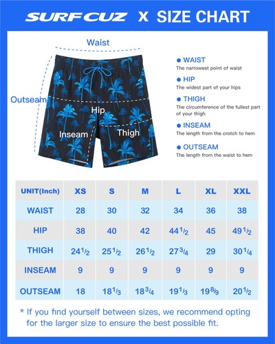 9" Mens Swim Trunks with Compression Liner Swimming Shorts 2 in 1 Stretch Qui... - Picture 8 of 8
