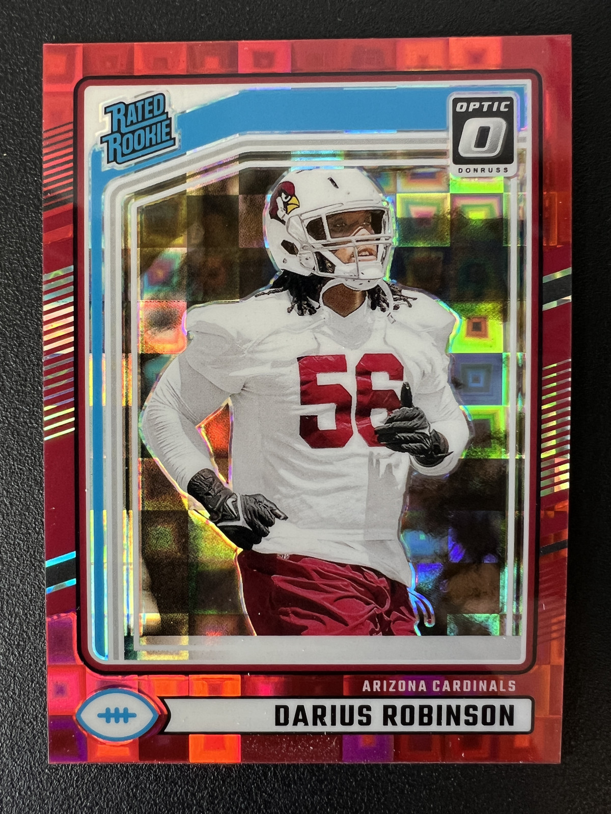 2024 Donruss #381 Darius Robinson Optic Rated Rookies Preview Red Pandora