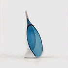 BLENKO MCM TURQUOISE ART GLASS CORNUCOPIA HORN VASE 1967