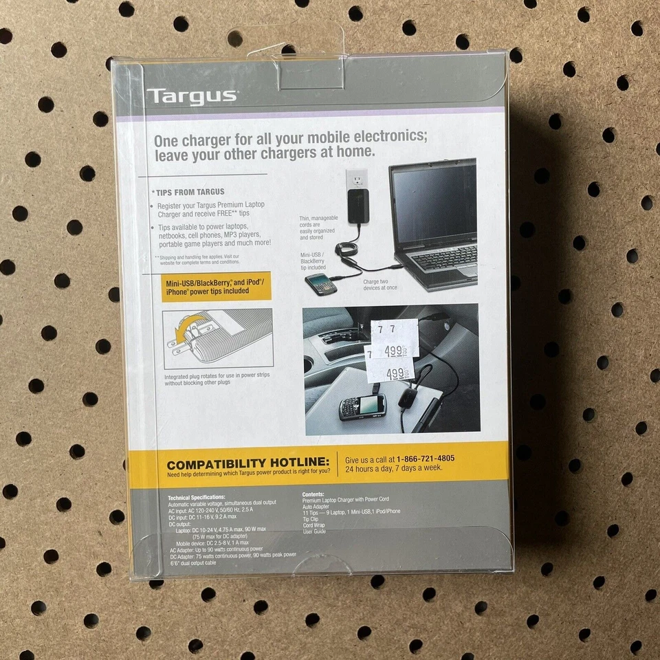 Cargador Doble AC/DC APM69US, NUEVO SELLO en CAJA Targus Premium para Laptop/Teléfono Foto 3 de 4