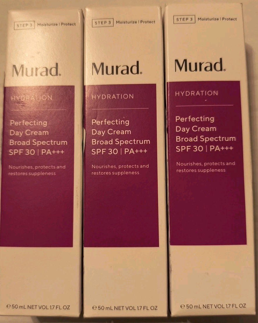 Pack of 3 Murad Hydration Perfecting Day Cream Broad Spectrum SPF 30 1.7oz  7/26