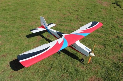 Pilot-RC Trainer V2 90 Zoll (2,29 m) Spannweite ARF - (Rot/Weiß/Carbon/Blau)