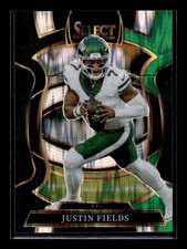 2025 Panini Select - Concourse Justin Fields #75 Black & Green Shock Prizm
