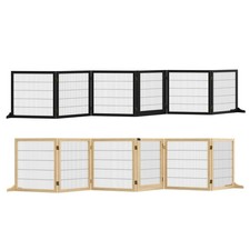 PawHut Wooden Pet Gate, for Doorway Stairs, Small  Medium Dogs