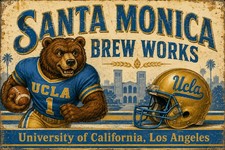 12x8in Metal Sign Local Beer UCLA Bruins University of California Los Angeles
