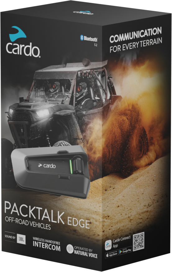 CARDO Packtalk Fits Edge Single Helmet Kit PT200050 With JBL Sound