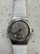 Swatch Ladies Watch – Cream Leather Strap – INCLUDING ALTERNATIVE STRAP
