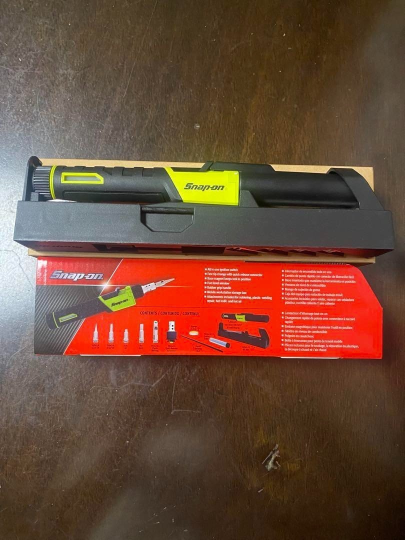 Snap-on YAKS42HV Butane Gas Soldering Iron Kit + Hot Air, 25-130W, 5 Tips