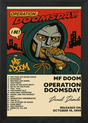 MF DOOM Operation Doomsday Album Ar gerahmt Wandbild Poster Leinwanddruck Bild