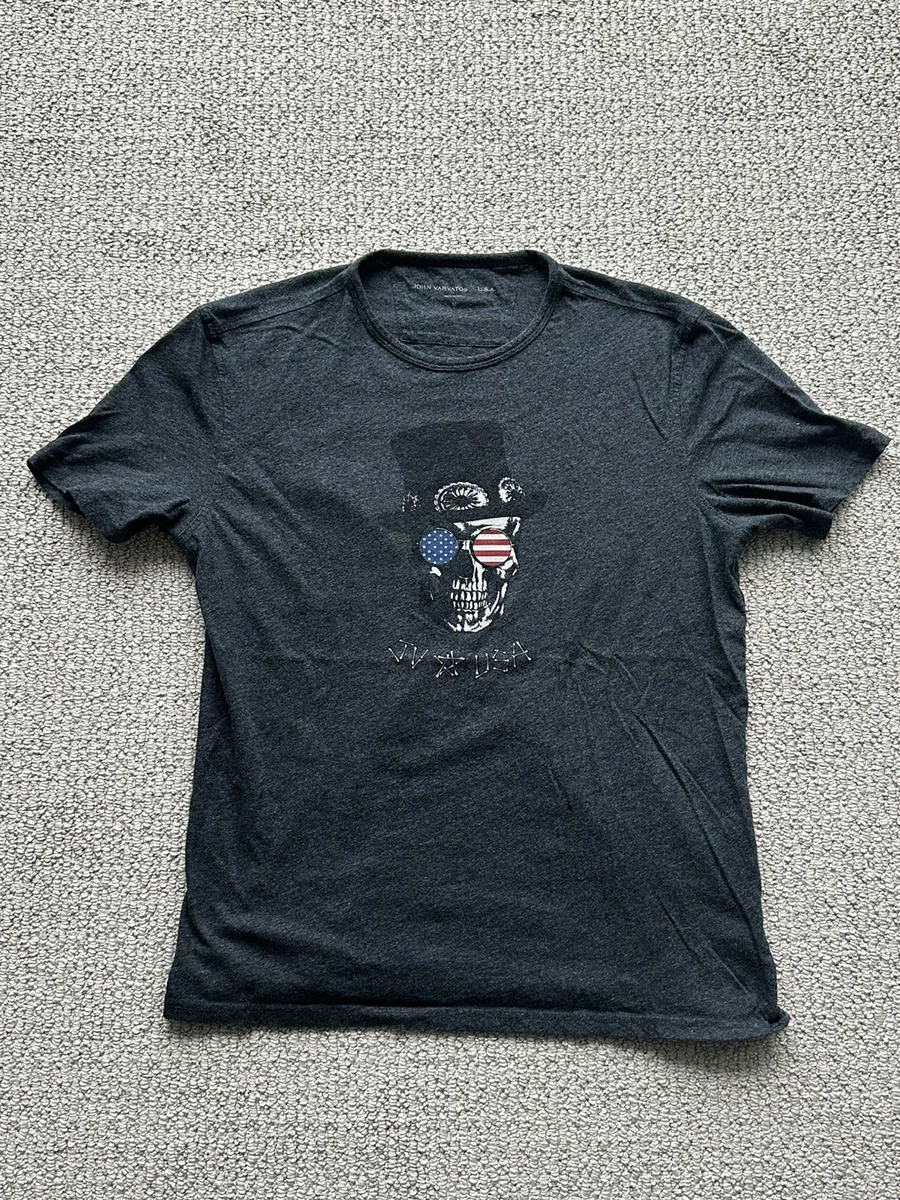 John Varvatos Freedom Graphic Crewneck Tee In Black