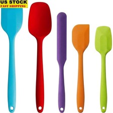 Silicone Spatula Set Heat Resistant One-Piece Ergonomic Non-Stick Kitchen Tools