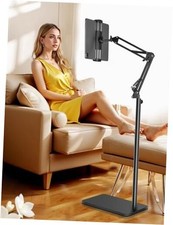 Tablet Floor Stand with 6.6lb Double Heavy Duty Stable Base Never Tip Over,