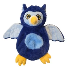 Carry-on Critter Backpack Plush Blue Owl Stuffed Animal Bag Adjustable NWT