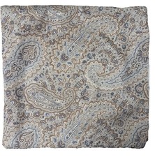 Vintage Ralph Lauren Paisley Pillow Cover 20 Sq Reverse Same Piping