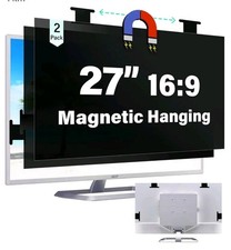 2 Pack Magnetic Computer Screen Privacy Shield 27 Inch 16:9 Hanging Monitor