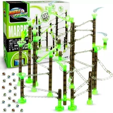 Marble Genius Marble Rails Super Set, 325 Piece Marble Run