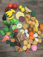 Pretend Play food HUGE Lot of 72 Pieces for Kids' Play Kitchen Burger Taco Pie