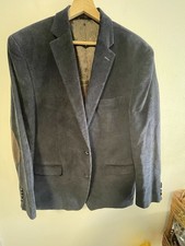 Lauren Ralph Lauren Mens Blue Corduroy Blazer 42R Paisley Lining Sport Coat