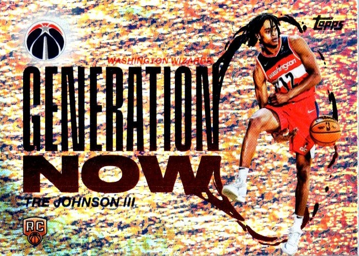 Tre Johnson III 2025-26 Topps Sandglitter Generation Now RC #GN-6 - Wizards