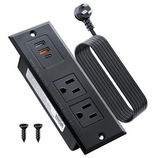 Recessed Power Strip with USB C Fast Charging Conference Recessed Outlet,Spac...