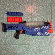 NERF Rival Nemesis MXVII-10K Blue Blaster Toy Dart Gun with Magazine
