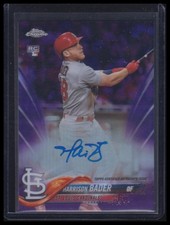 2018 Topps Chrome #RA-HB Harrison Bader Rookie Autographs Purple Refractor #/250