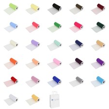5 pcs 6" Tulle Fabric 25 Yd Roll Spool Wedding Bow Decoration Party Craft Tutu