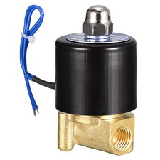 Brass Electric Solenoid Valve, 1/4"NPT 12VDC Air Valve Normally Closed