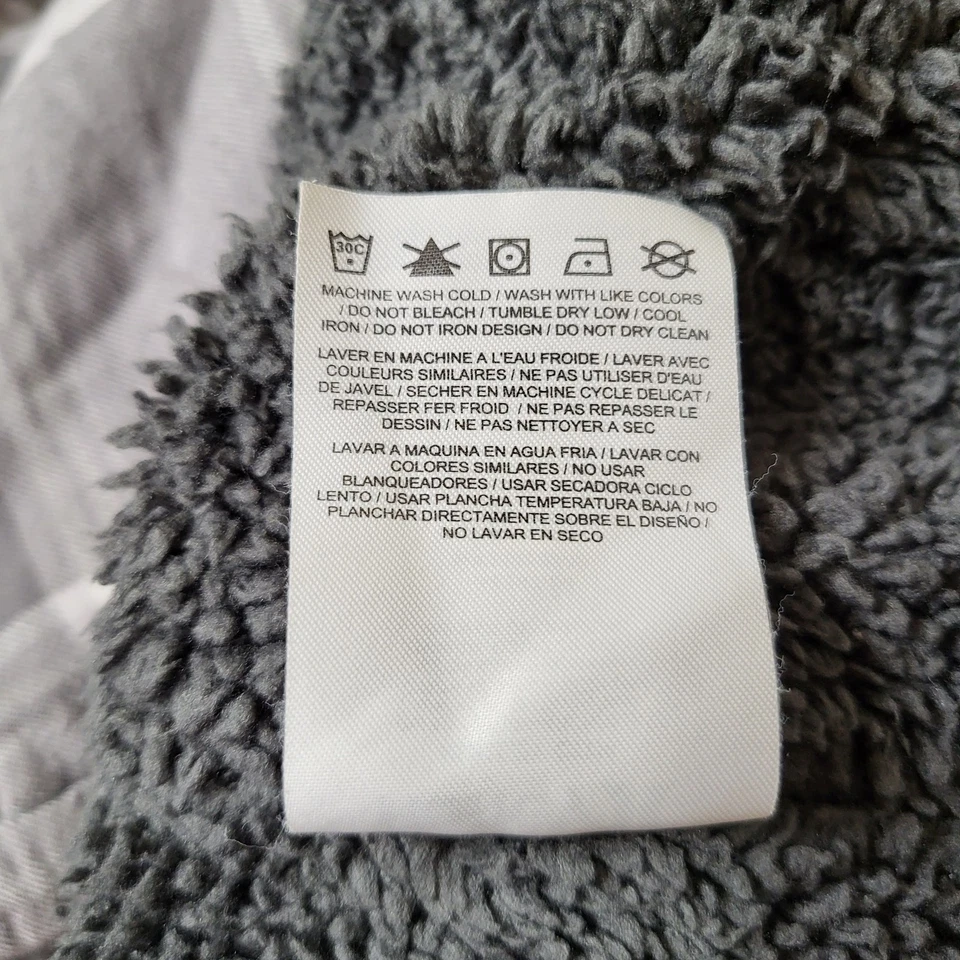 Camisa Hurley Hombres Abotonada M Gris Cuadros Forrada Sherpa Chamarra Manga Larga Foto 4 de 4