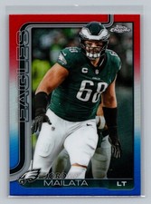 2025 Topps Chrome Football - Jordan Mailata Red, White & Blue Refractor #245