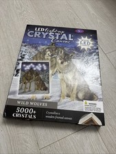 LED Light-Up Crystal Canvas. Wild Wolves. £12.99 RRP. New & Sealed
