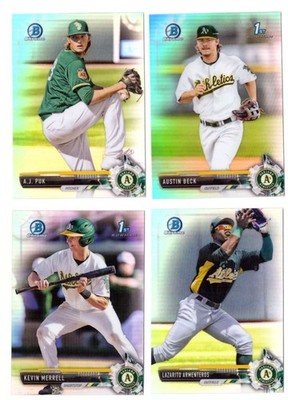 2017 Bowman Chrome Draft Refractors - OAKLAND As Team set